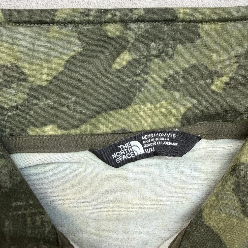 The North Face Jacket Men's Medium Track‎ Green Camo Full Zip 100 Cinder Novelty